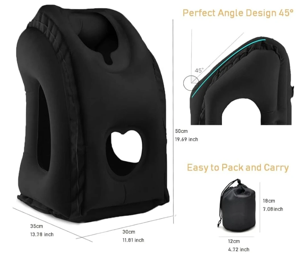 SAHEYER Inflatable Travel Pillow - Black - photo 2