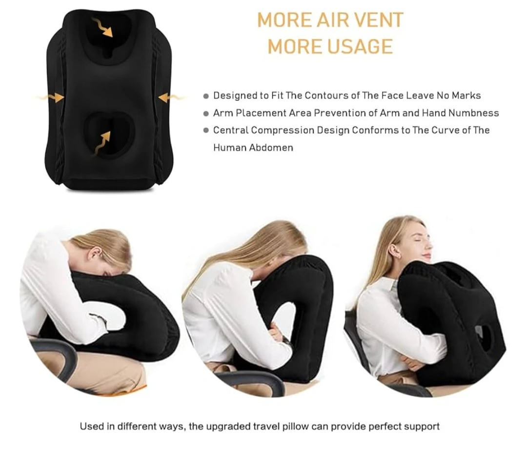SAHEYER Inflatable Travel Pillow - Black - photo 3