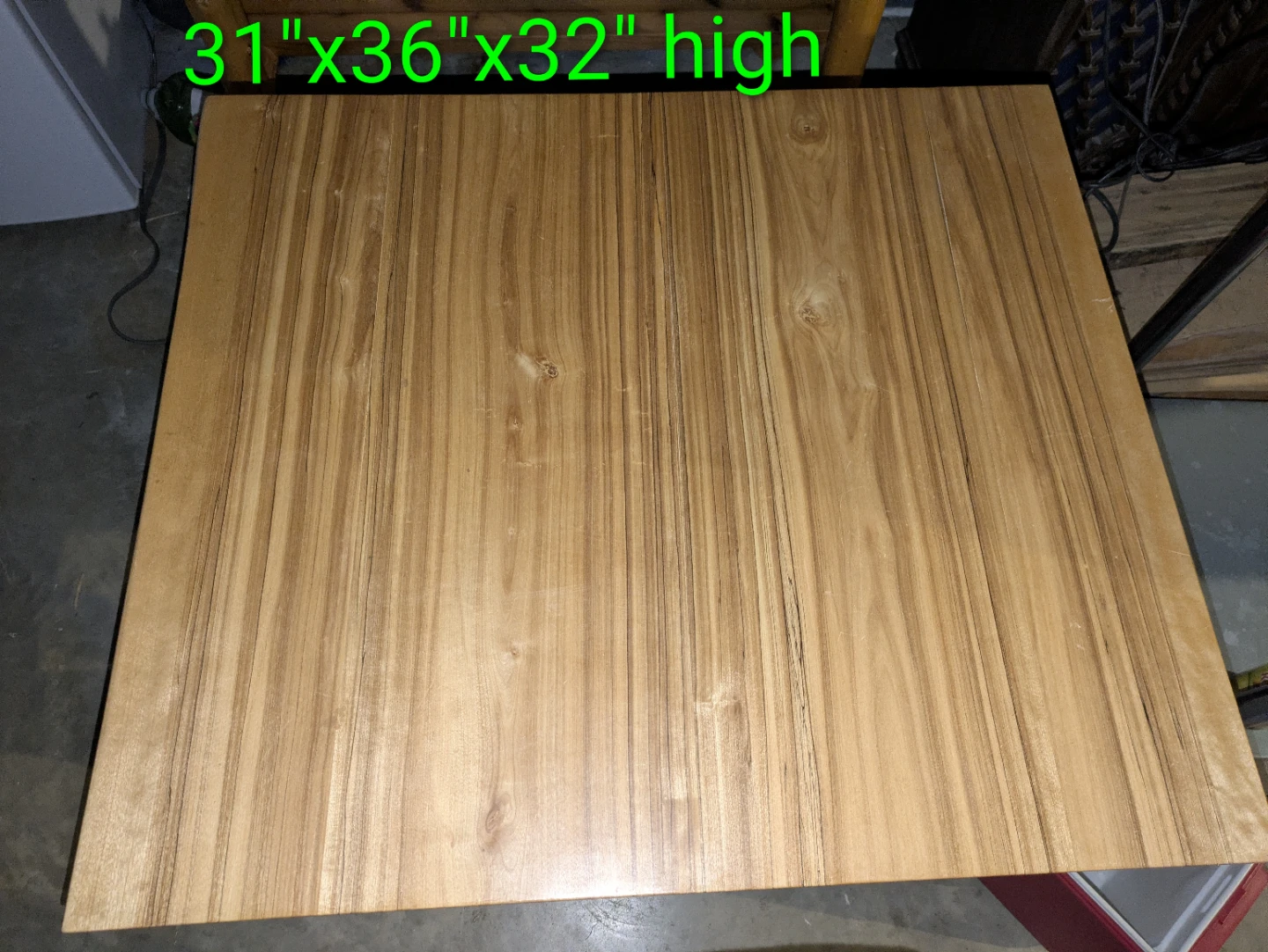 Live edge Table 31" x 36" x 32" High