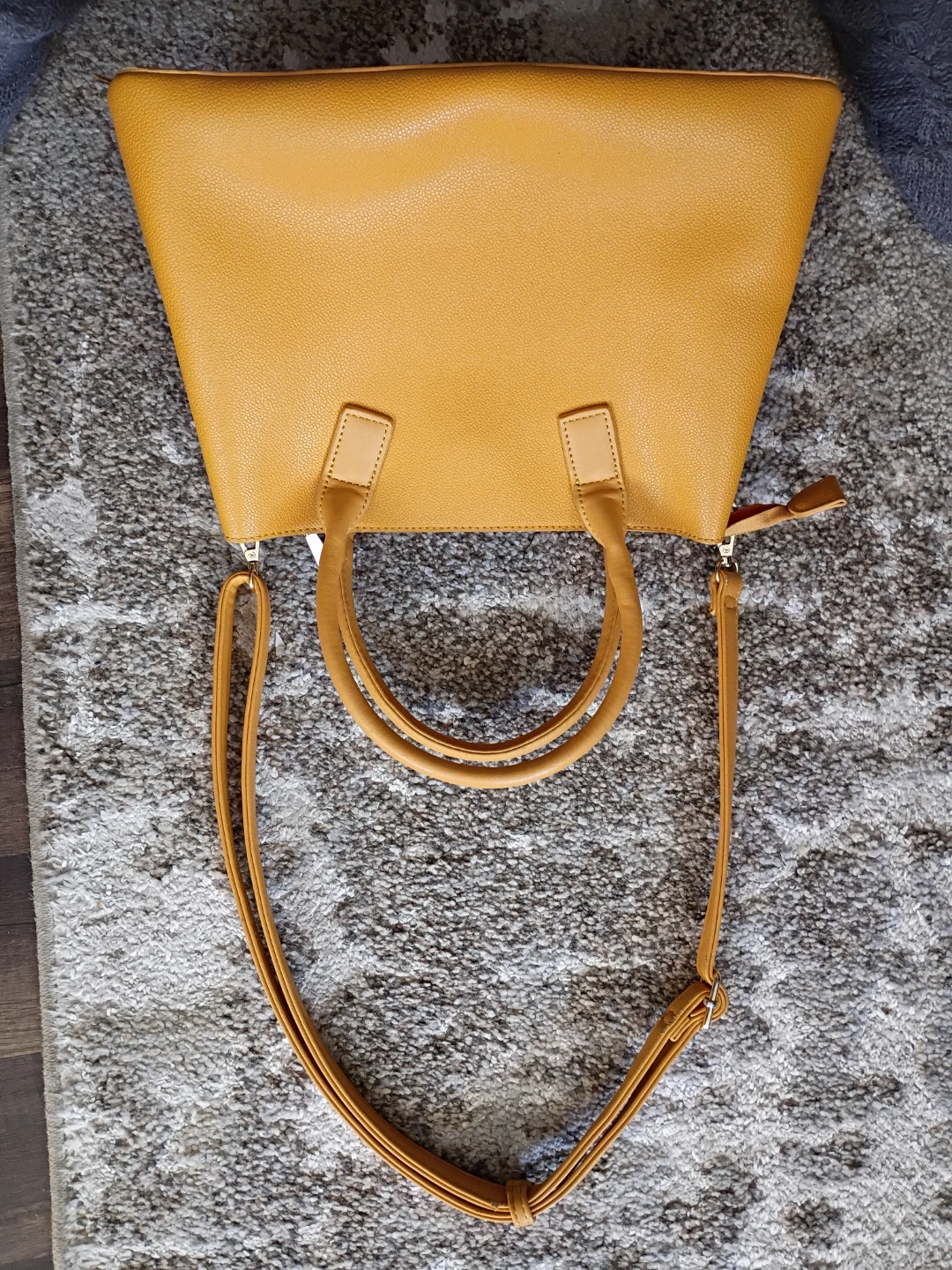Yellow Tote Bag with Woven Detail - photo 2