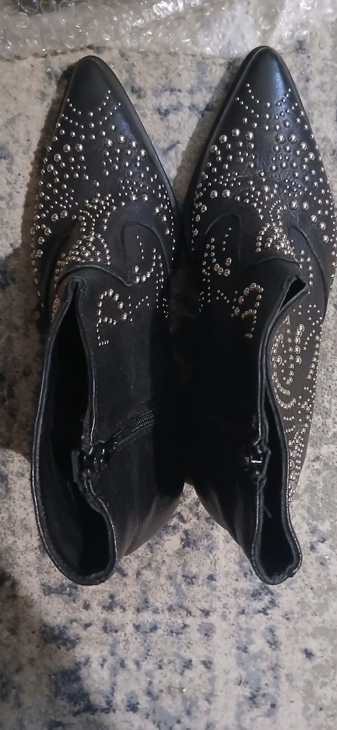 Studded Black Ankle Boots