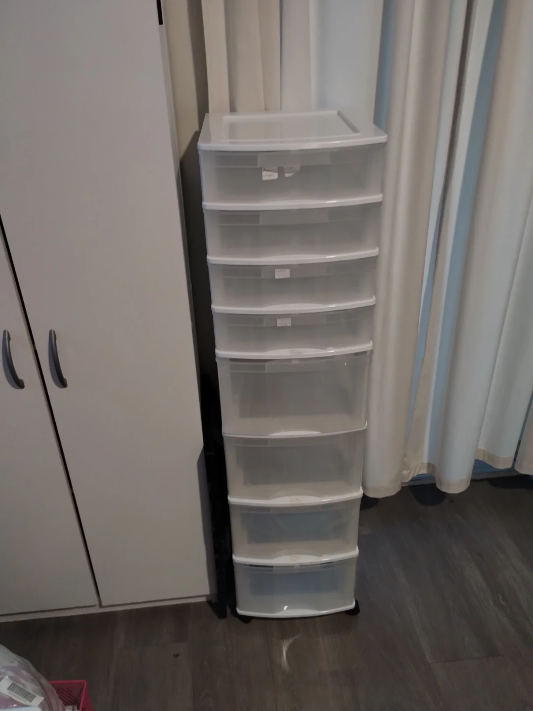 Tall White Plastic Drawer Storage Tower - photo 2
