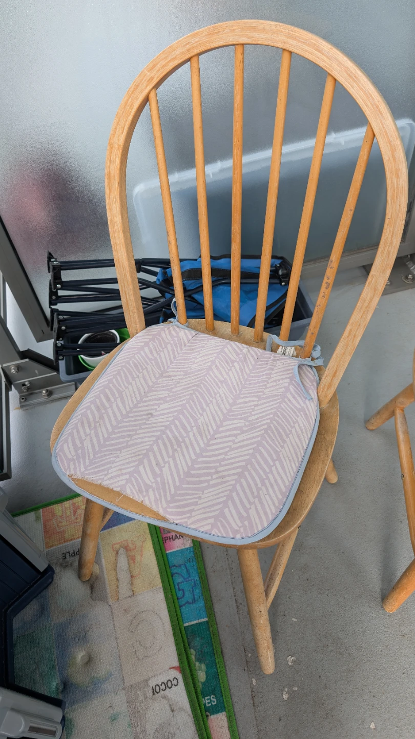 Wooden Spindle Back Chair with Cushion - photo 2