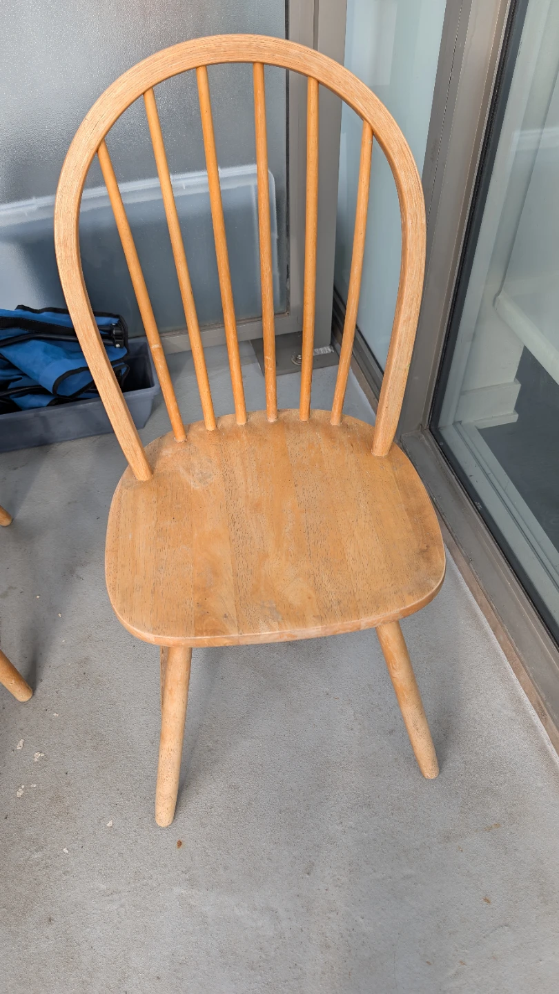 Wooden Spindle Back Chair with Cushion