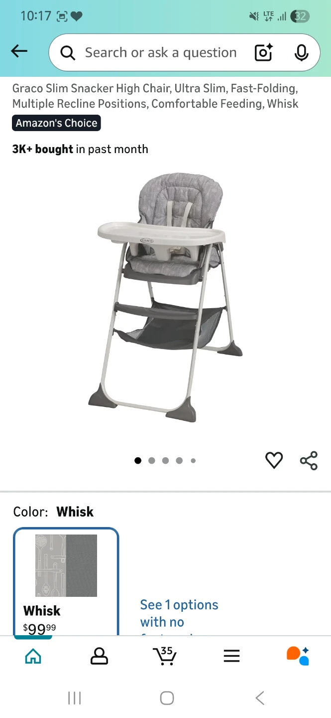 Graco Slim Snacker High Chair