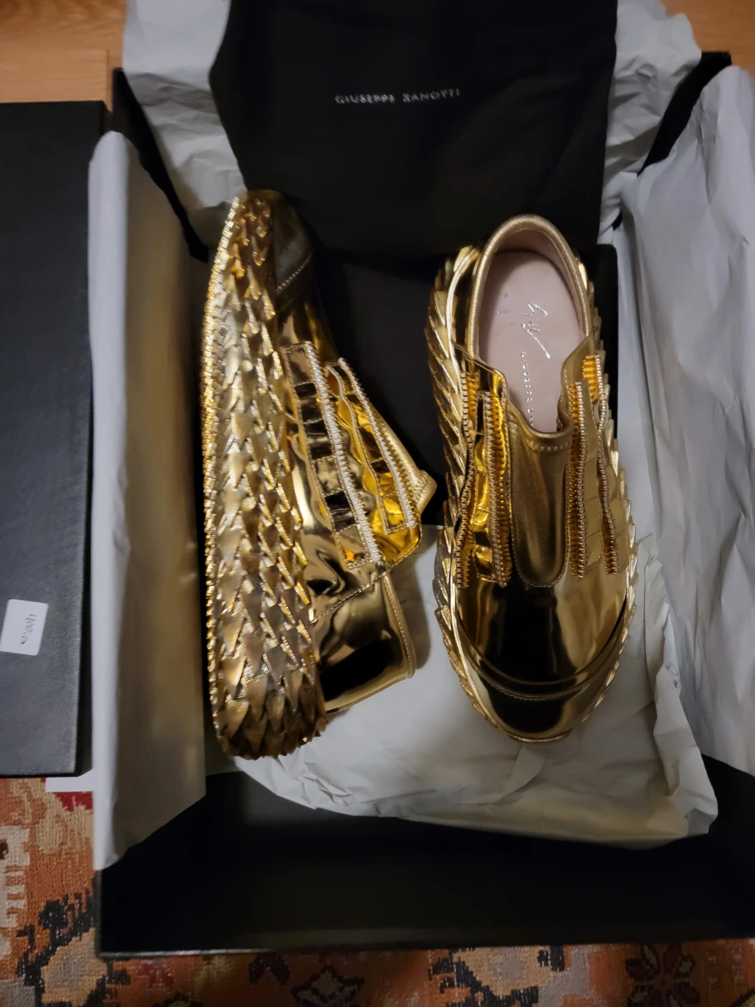 Giuseppe Zanotti Gold Sneakers