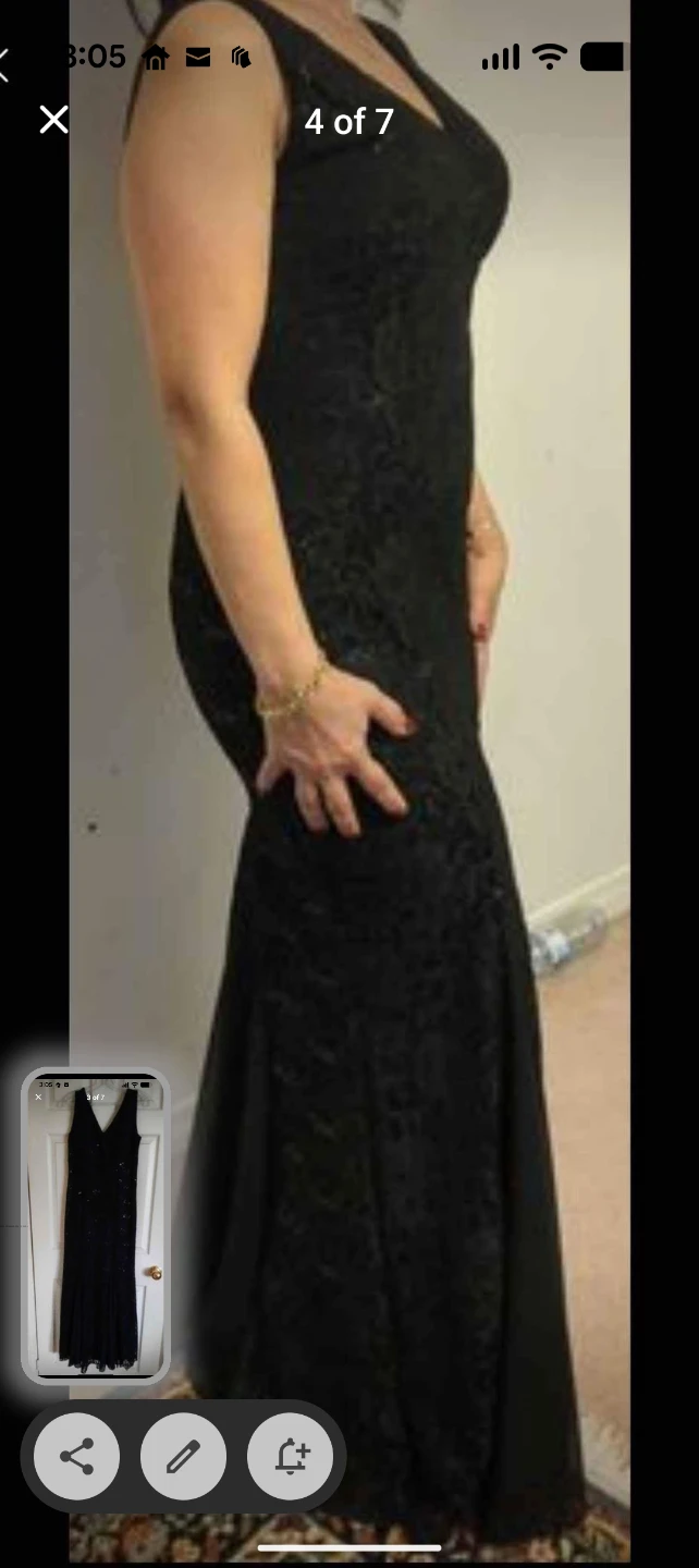 Black Lace Formal Gown - photo 3