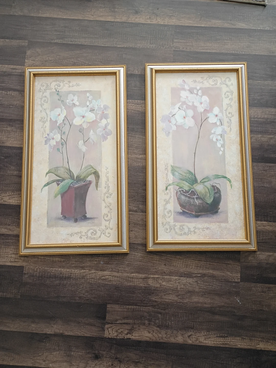 Home Interiors Framed Floral Prints - Set of 2