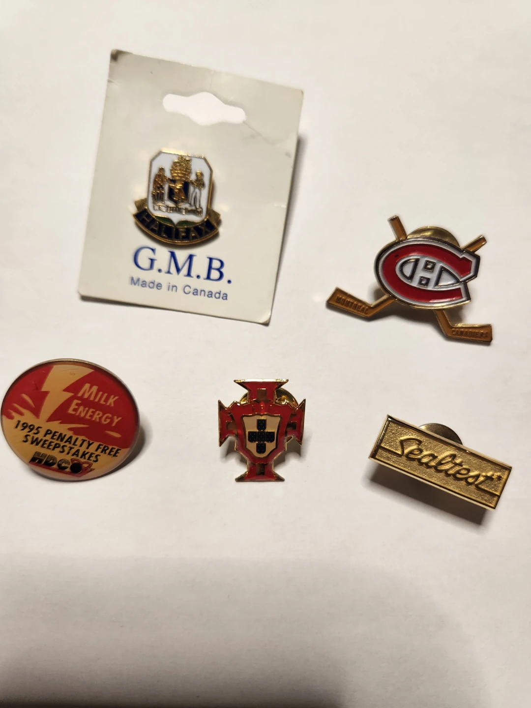 Collection of 5 Assorted Enamel Pins