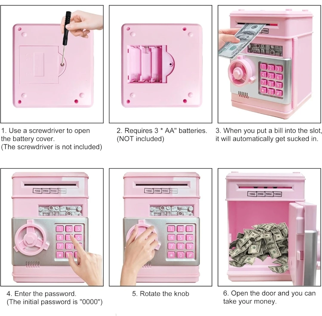 Pink ATM Electronic Piggy Bank - photo 5