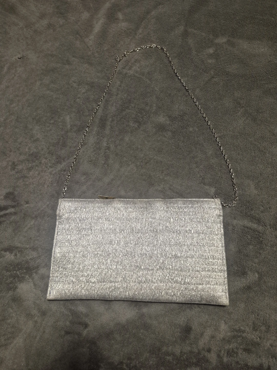Silver Clutch Purse with Chain Strap - photo 2
