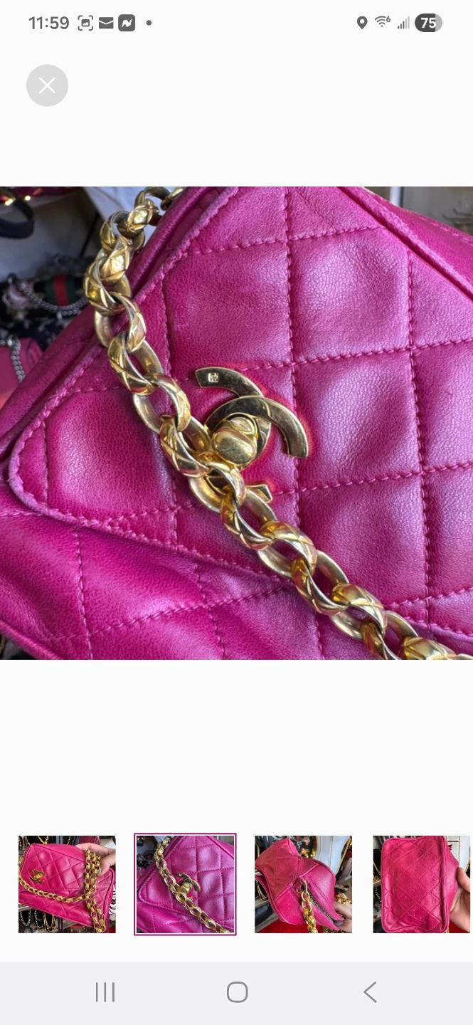 Chanel Pink Quilted Leather Chain Shoulder Bag - photo 2