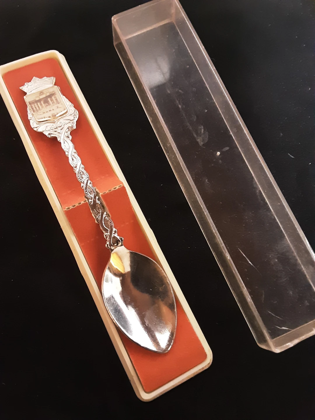 Vintage Roma Souvenir Spoon w/ Case