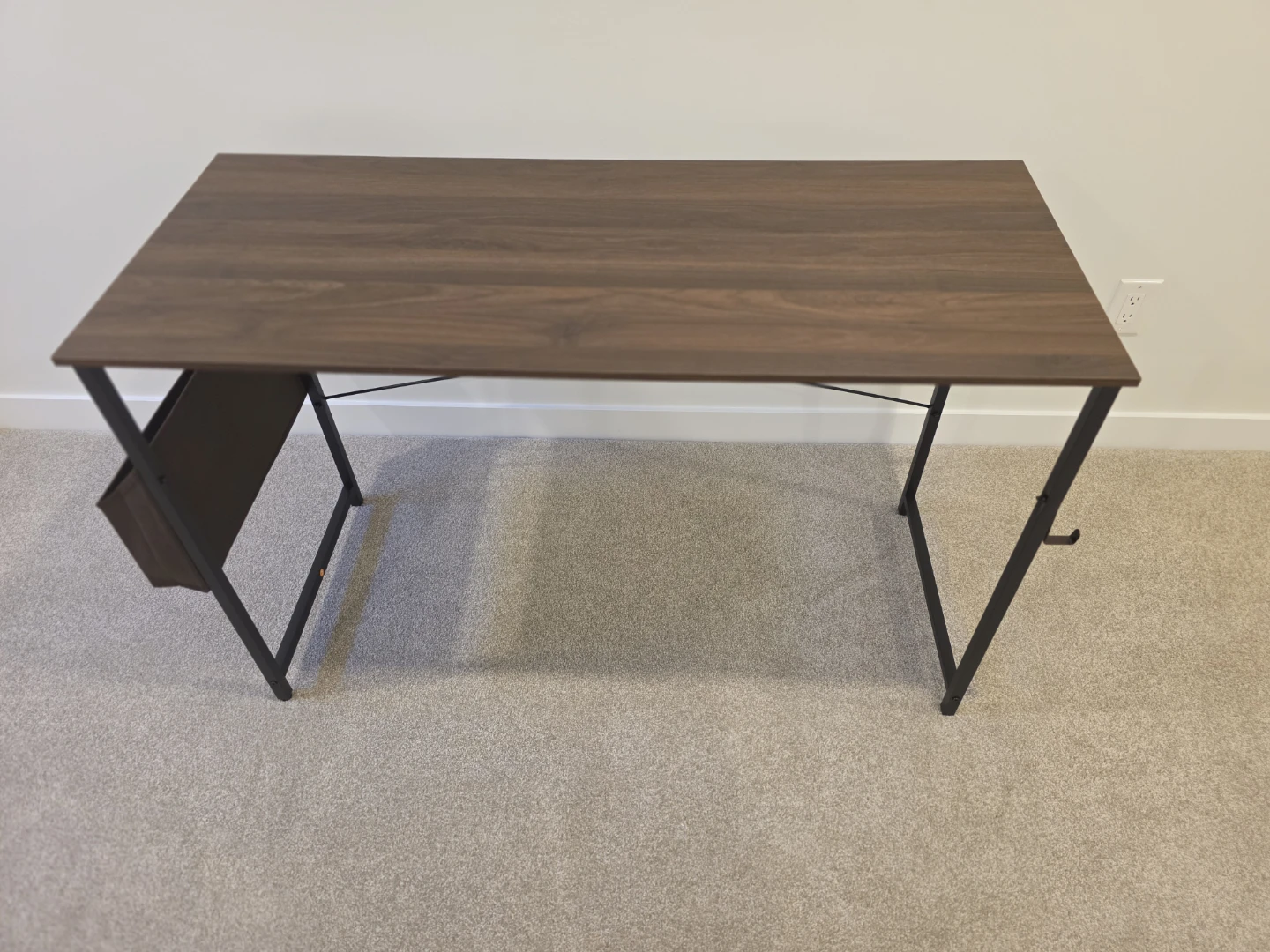 Wood & Black Metal Desk - photo 3