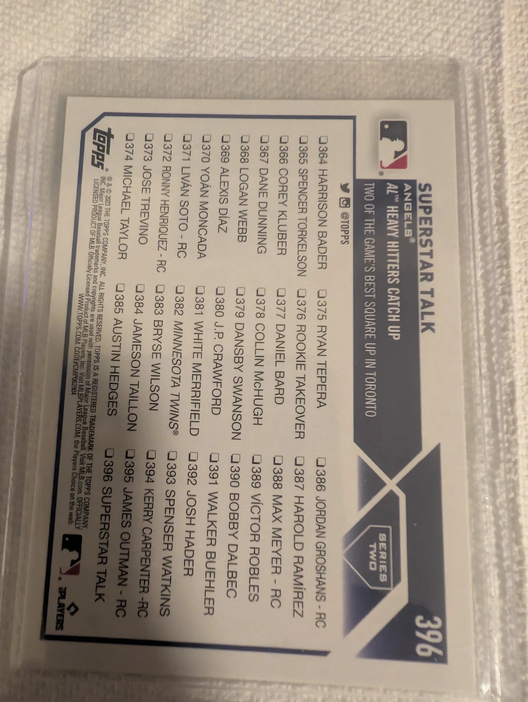 Topps Baseball Card - Superstar Talk - Heavy Hitters Catch Up - photo 2