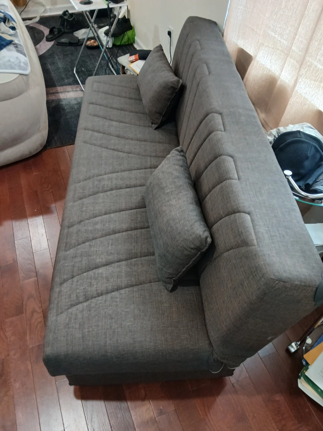 Convertible Sofa Bed with Pillows - Brown
