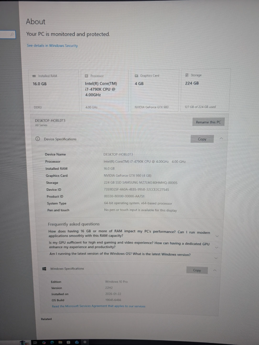 i7 Gaming PC - GTX 980 - 16GB  RAM - SSD - Ready to Play - photo 2