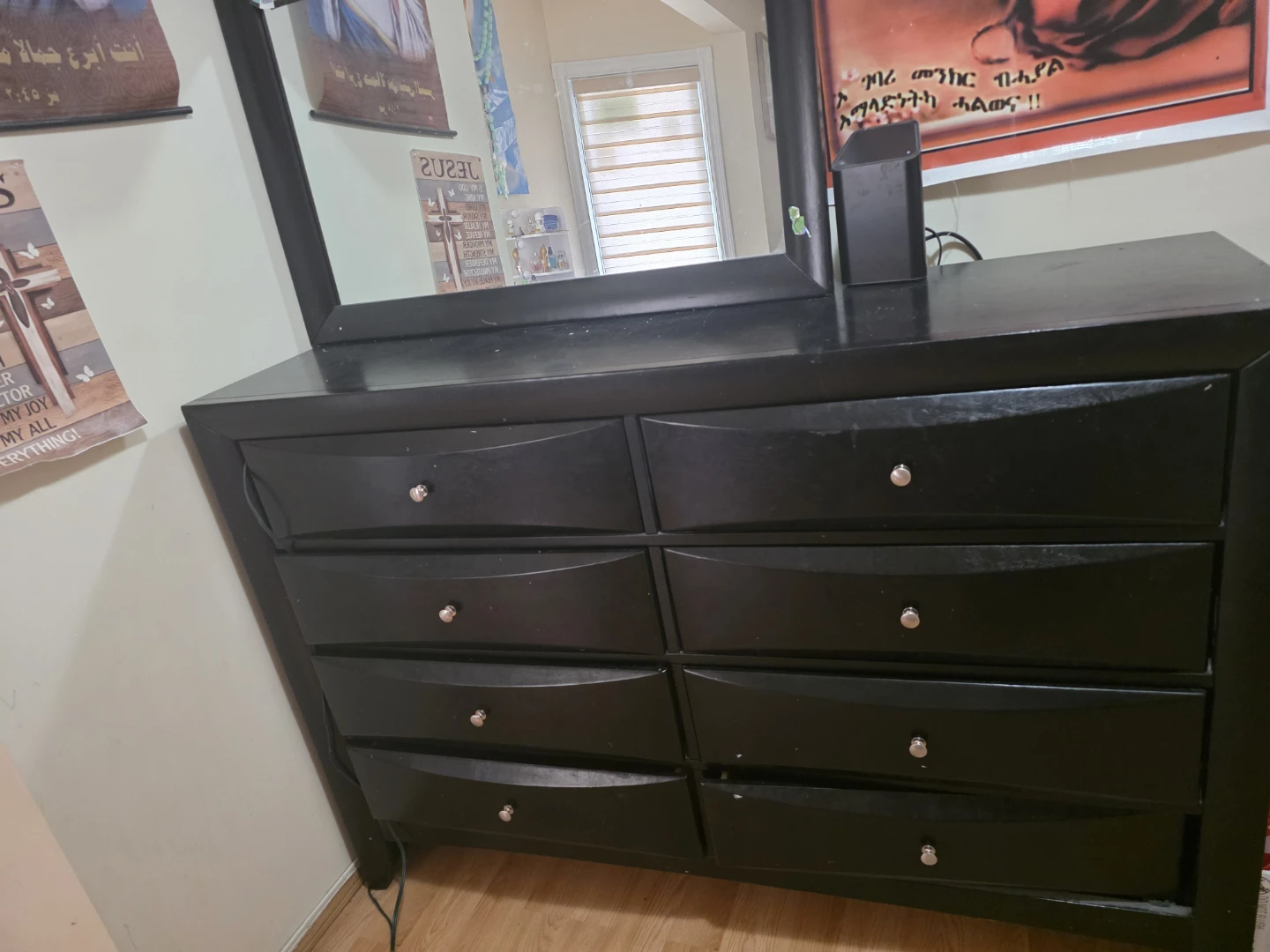 Black Dresser with Mirror - photo 3