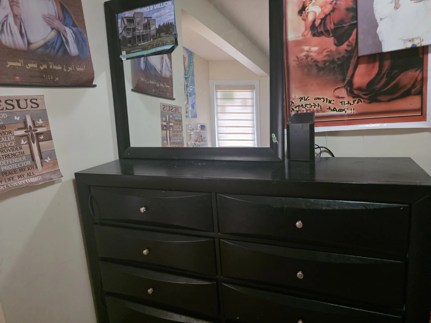 Black Dresser with Mirror - photo 4