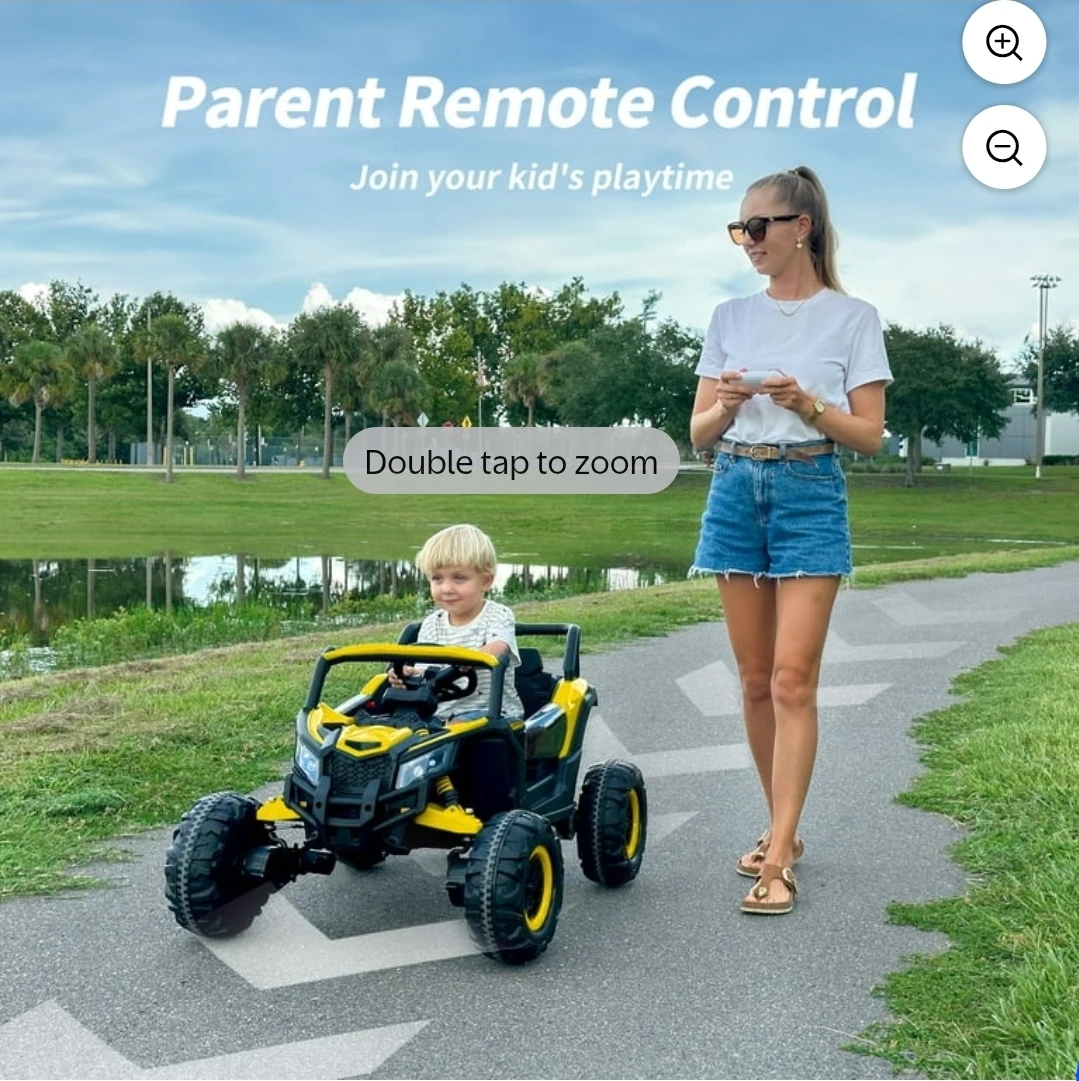 Kids Ride On Car - Yellow/Black - 24V - photo 2