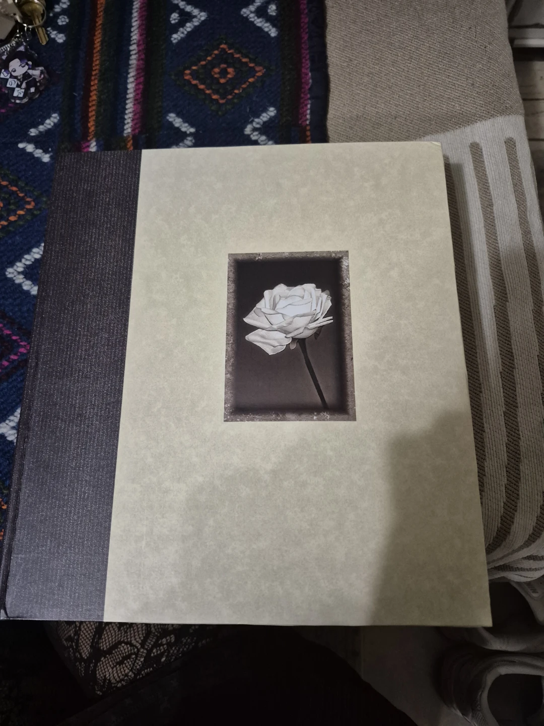 Vintage Photo Album with Japanese Art and Scenic Photos