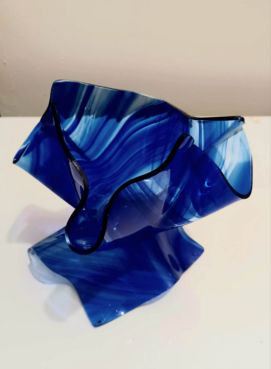 Rare Cobalt Blue Crystal Vase - photo 3