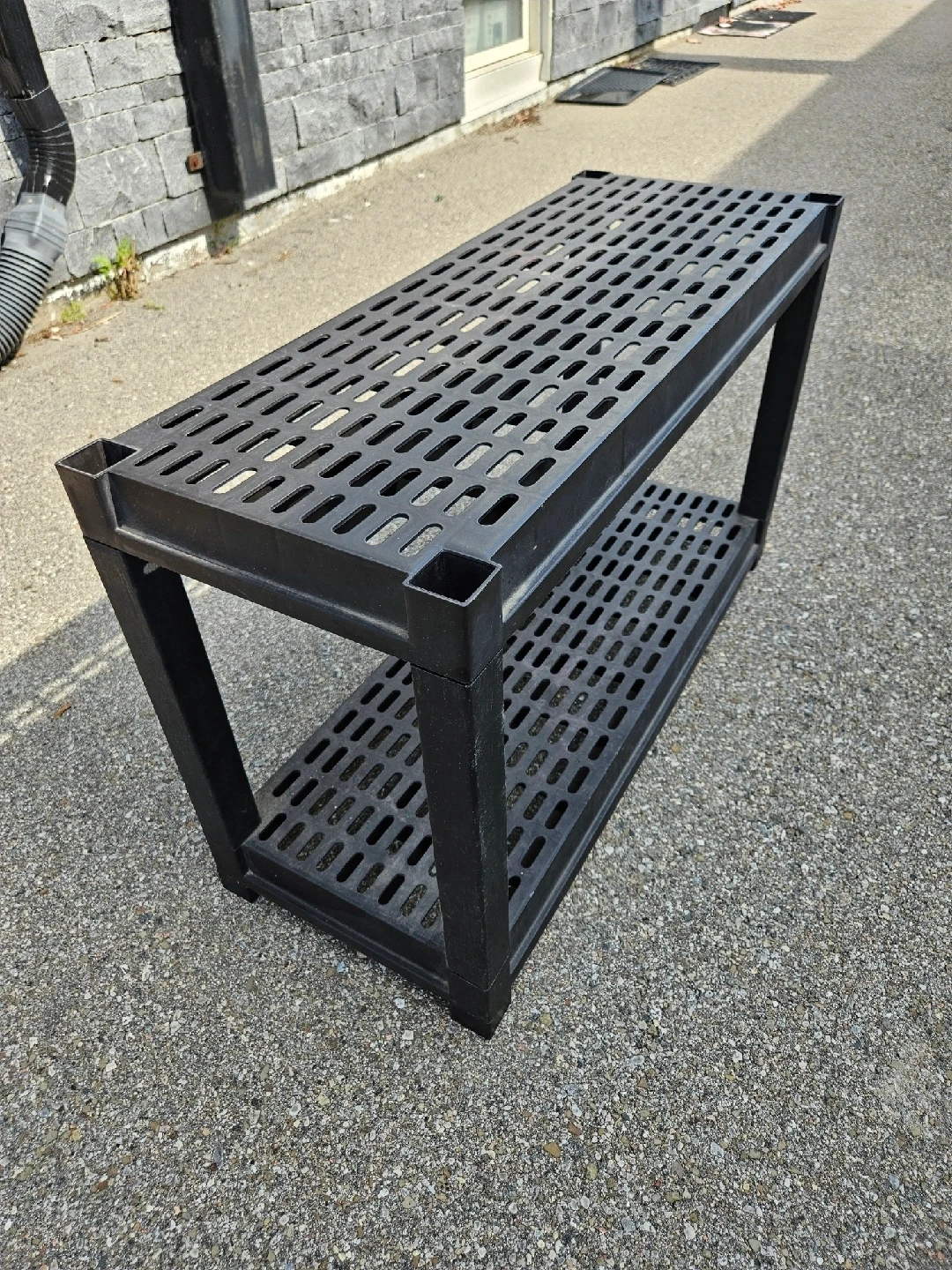 🥕  Black Plastic 2-Tier Shelf - photo 2