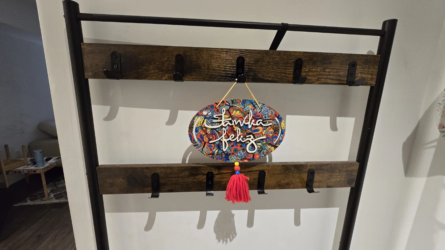 Coat Rack Stand with Bench & Storage Shelf - photo 3