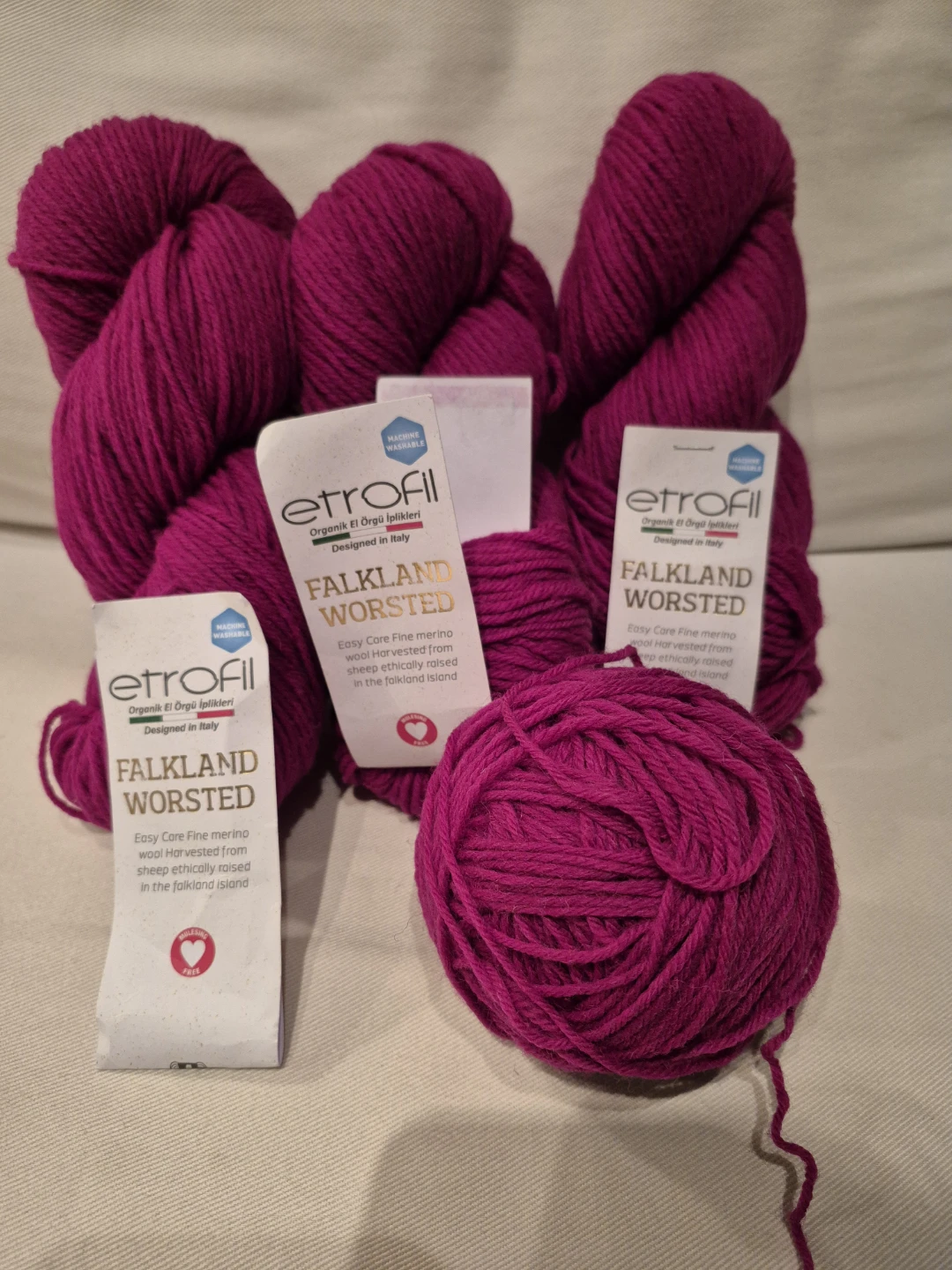 Etrofil Falkland Worsted Wool Yarn - Mulberry