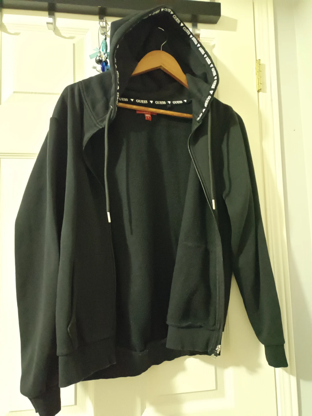 Guess Black Zip-Up Hoodie