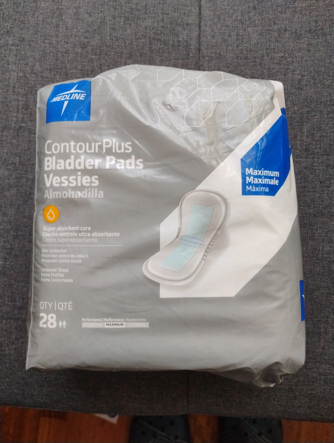 Medline Contour Plus Bladder Pads, 28 Count
