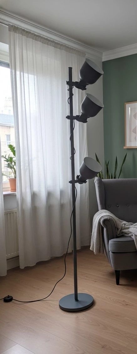 IKEA HEKTAR Floor Lamp with 3 Spotlights (Bulbs Included!)