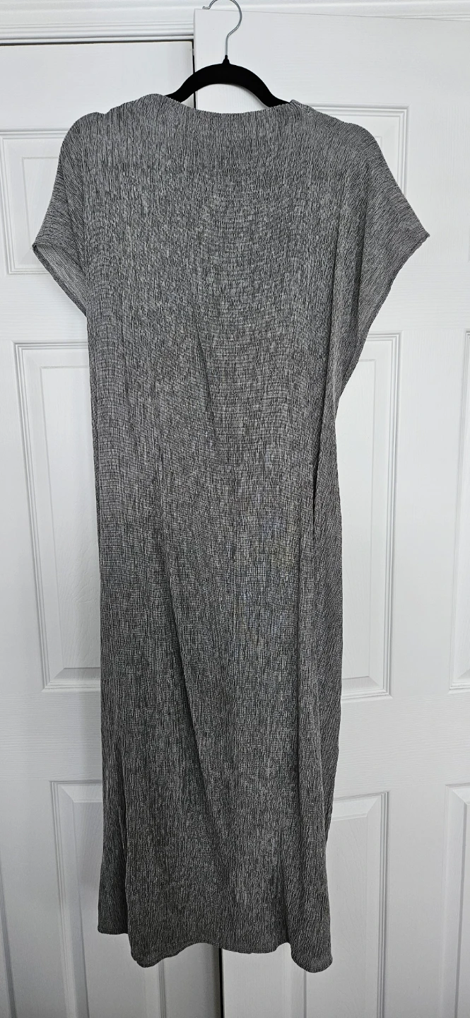 Eileen Fisher Gray Textured Knit Dress - 1X