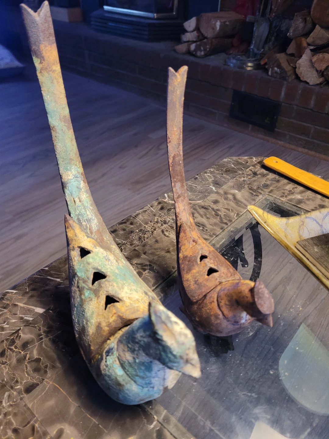 Japanese. Iron bird incense burner - photo 2