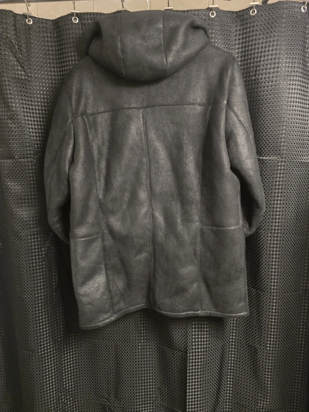 Overland Gray Leather Hooded Jacket - photo 2