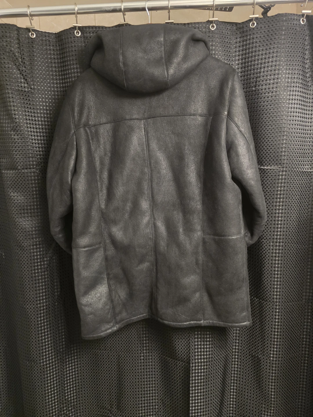 Overland Gray Leather Hooded Jacket - photo 3