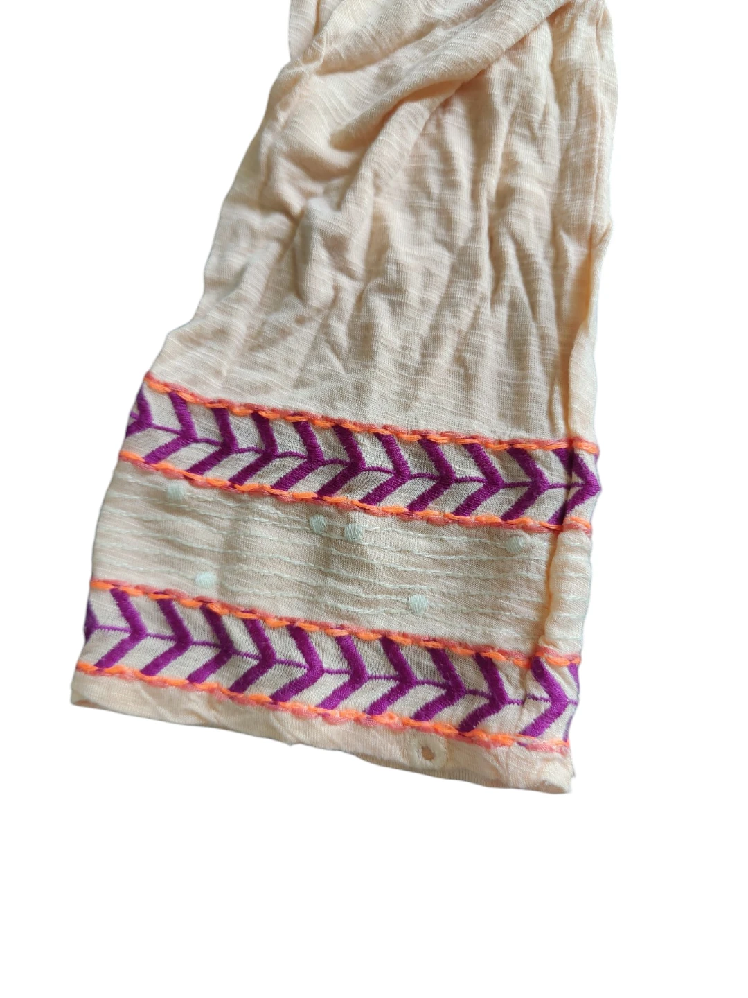 American Eagle Tribal Aztec Peach Off Shoulder Sleeve Shirt XS - photo 2