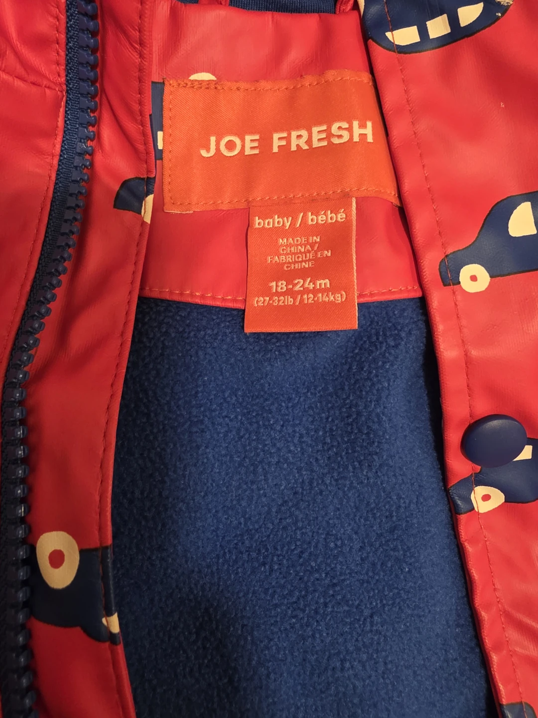 Joe Fresh Baby Rain Jacket 18-24 Months - photo 2