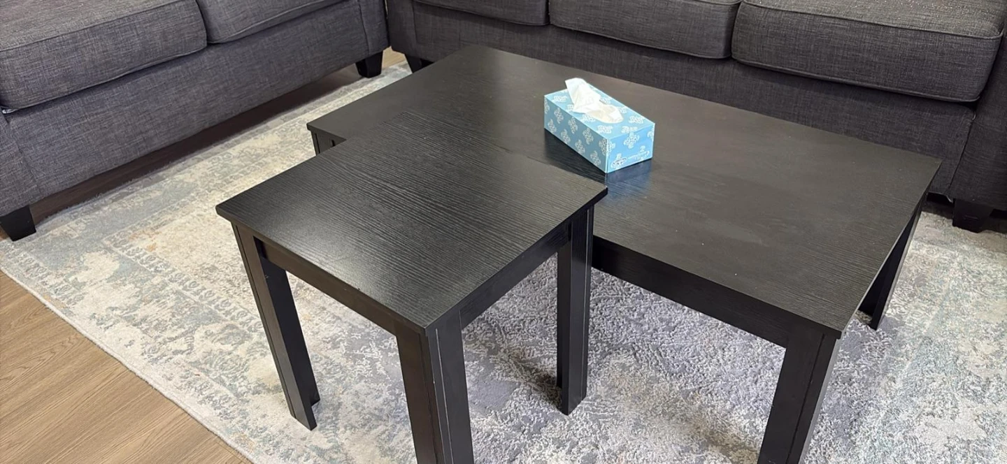 Grey Sofa Set with Coffee Tables - photo 3