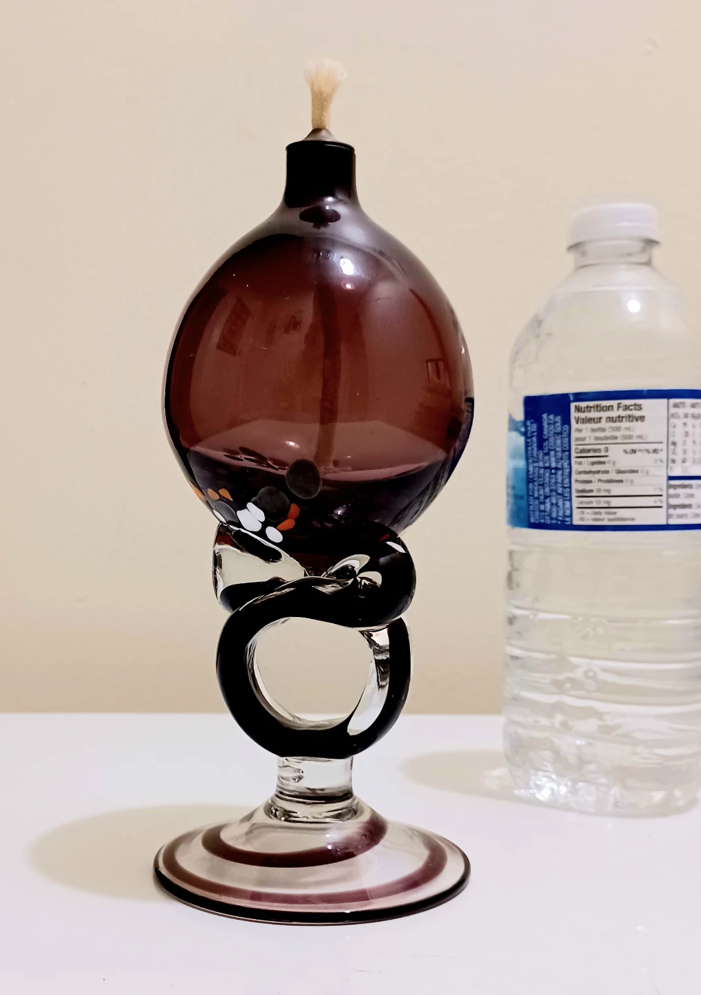 Unique Purple Amethyst Josefine Krosno Oil Lamp - photo 3