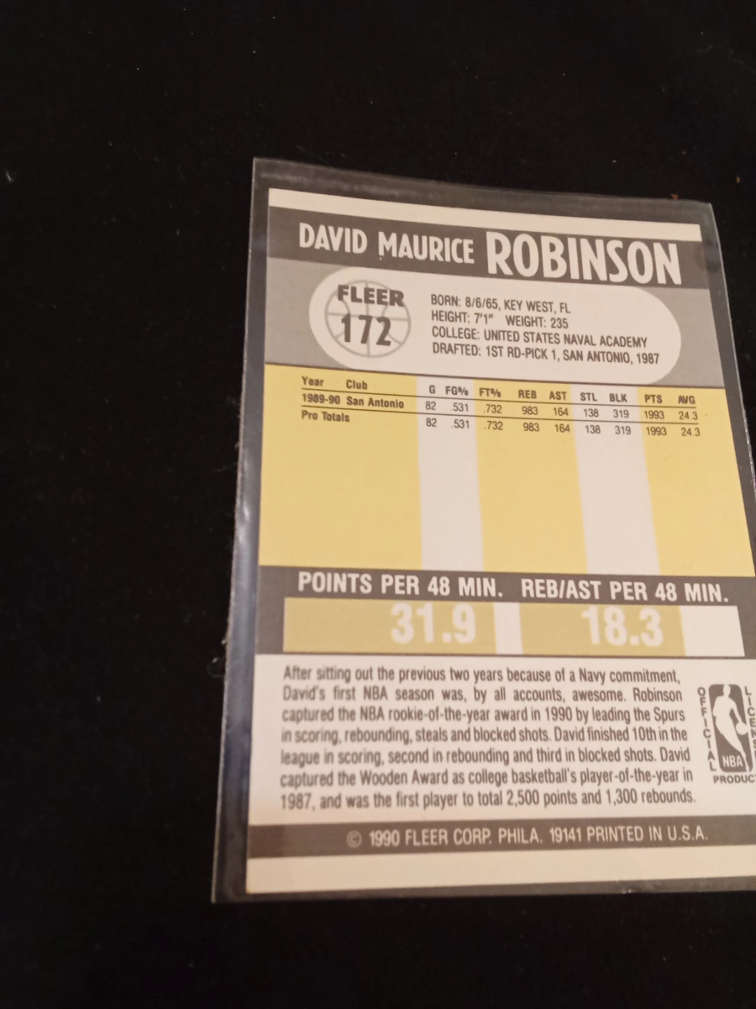 Lot of 3 Vintage Sports Cards: N. Ryan, D. Robinson, W. Gretzky - photo 5