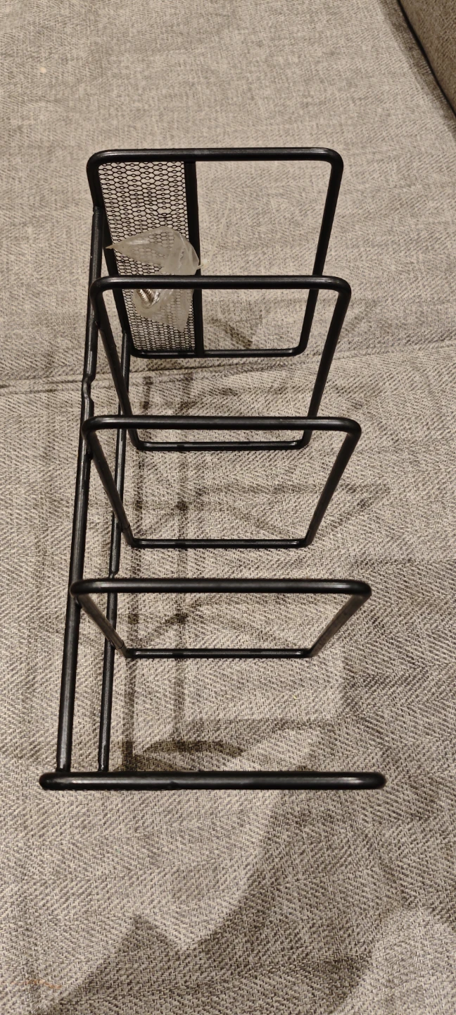 Black Metal 4-Tier Desk Organizer / Mail Sorter - photo 4