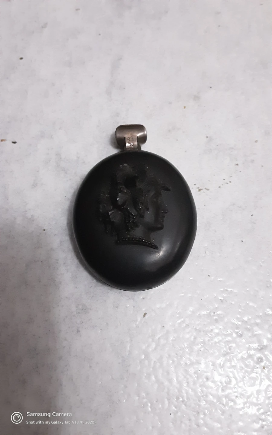 Antique Victorian vulcanite  Mouriang Locket