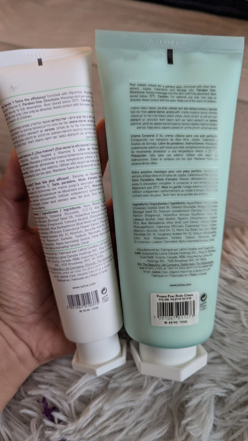 NEW Laline Frozen Pear Hand & Body Cream Set - photo 2