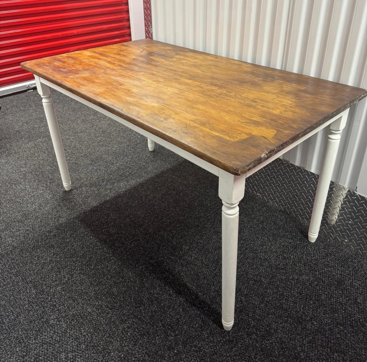 Wooden Dining Table - White & Brown - photo 2