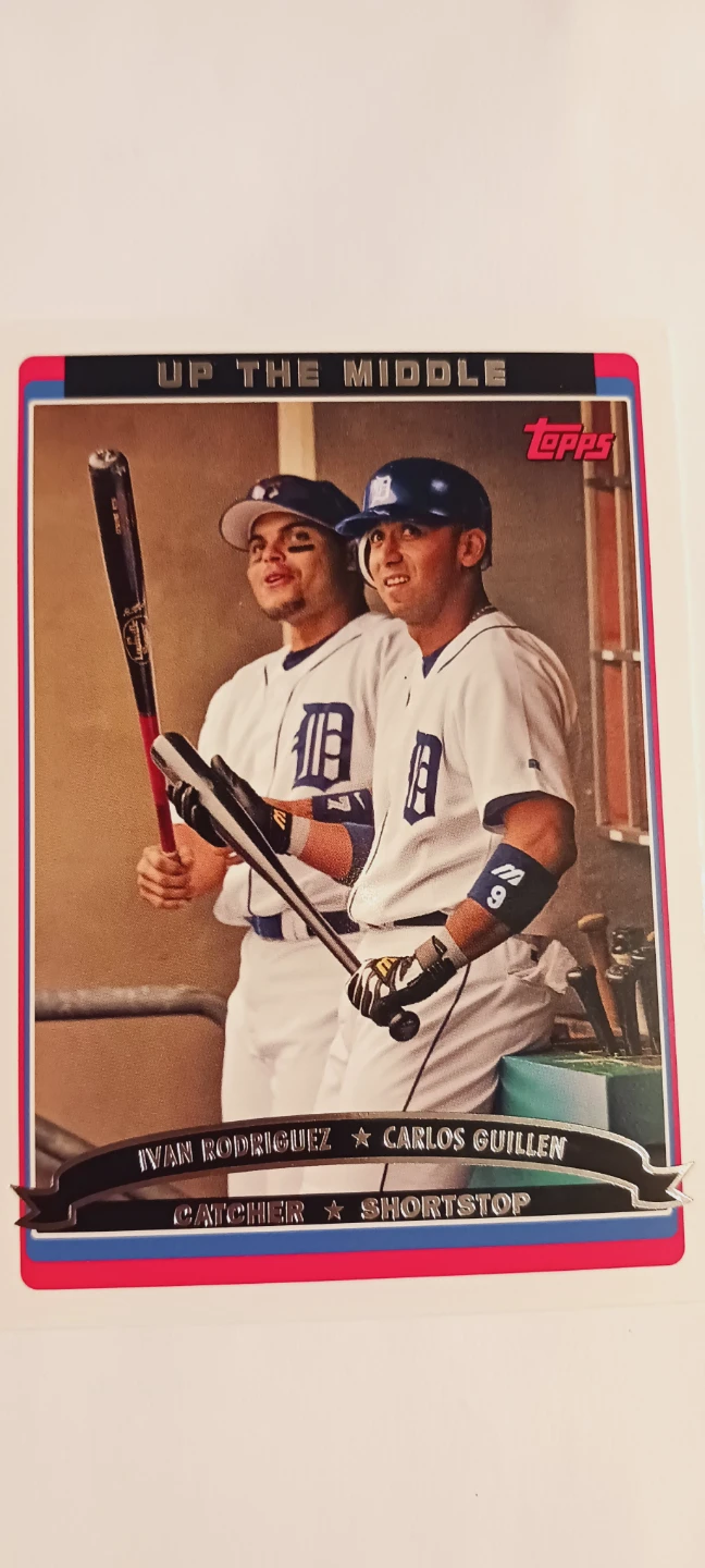 2006 Topps Ivan Rodriguez Carlos Guillen Baseball Card