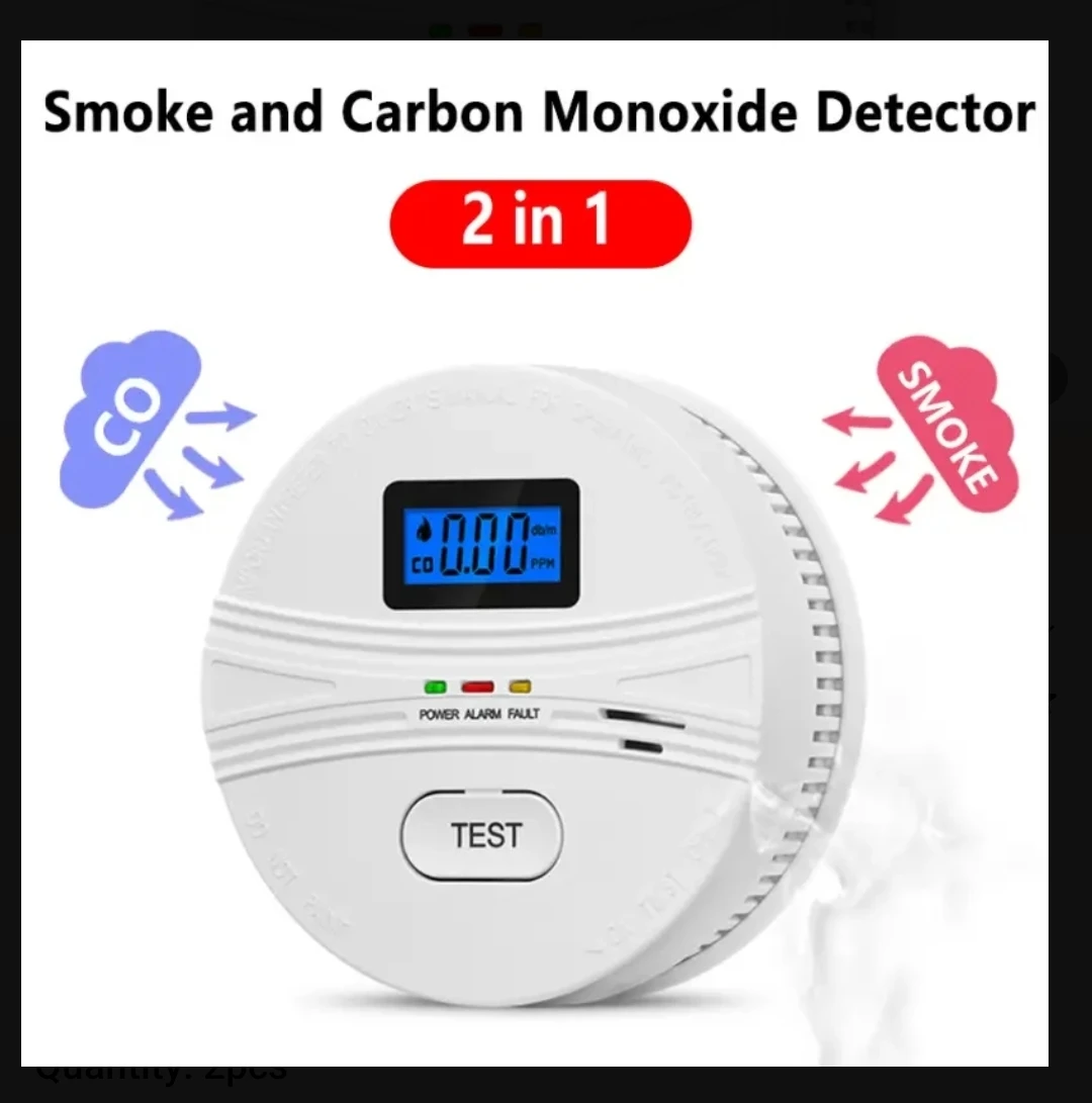 Smoke and CO Detector Alarm, NEW, 2 in 1 Alarm