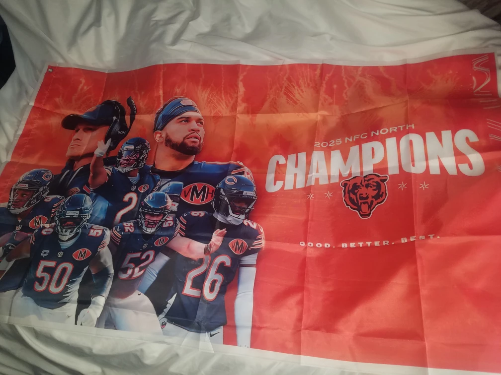 Chicago Bears 2025 NFC North Champions Banner