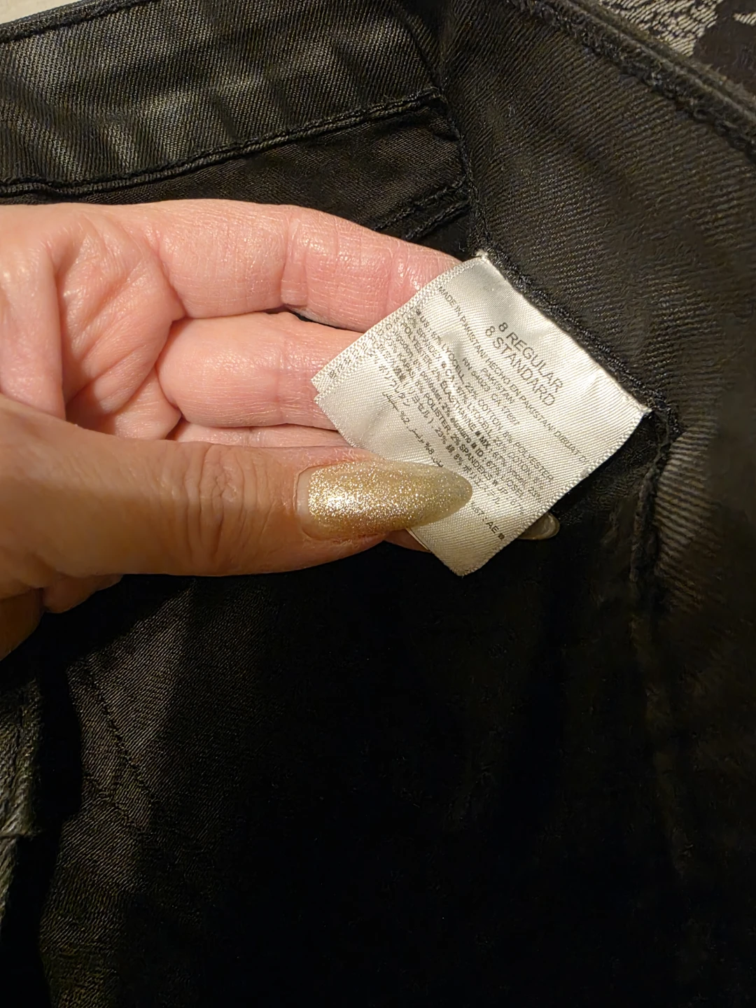 Old Navy Rockstar Black Coated Jeans - Size 8 - photo 4
