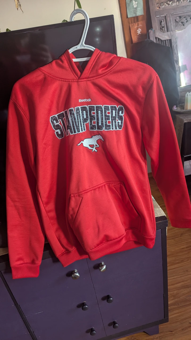 Reebok CFL Stampeders Hoodie - Size L (14/16)